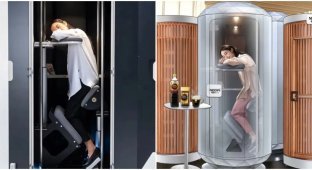 The Japanese came up with standing capsules for sleeping (5 photos)