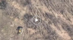 Уничтожение российского самоходного миномета 2С4 «Тулипан», где-то в Донбасе