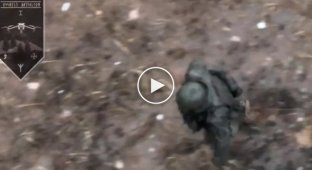 The first assault battalion of the 92nd Specialized Brigade and their dropping grenades from a drone on the Russian occupiers