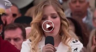 Певица с украинскими корнями исполнила гимн на инаугурации Трампа
