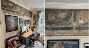 Making repairs, the Briton found 400-year-old frescoes (5 photos)