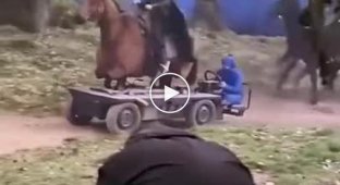 Important profession in cinema: mechanical horse driver