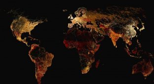 All the roads of the world: more than 20 million kilometers of roads on one map (7 photos)
