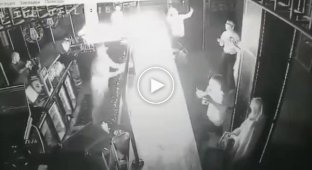 A bar patron was burned after a failed fire show by the bartender