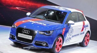 Audi A1 Samurai Blue - спецверсия для японской сборной по футболу (18 фото)