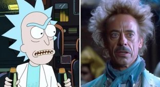 What would the characters of Rick and Morty look like if they decided to film the animated series (6 photos)