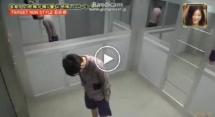 Японский розыгрыш с призраком в лифте