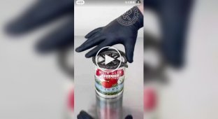A collection of vintage can openers in action