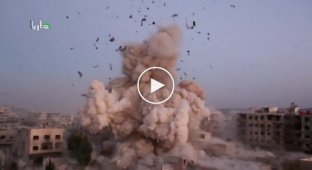 Как выглядит бомбежка с воздуха в Сиррии