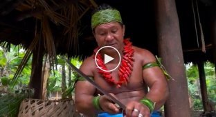 Методика добычи огня при помощи трения от харизматичного полинезийца  