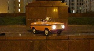 Children's pedal "Moskvich". Made in the USSR (24 photos)
