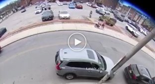 An explosion in a sewer in the US was caught on video