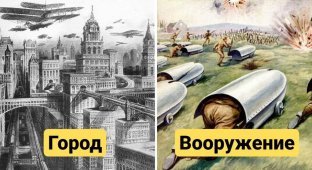 Как жители 20 века представляли будущее: изображения городов, моды и технологий (15 фото)