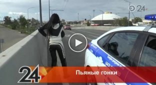 Пьяная девушка на мотоцикле пыталась скрыться от полиции