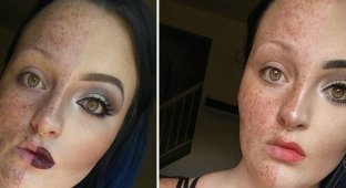 Визажист из США показала, как макияж маскирует особенности кожи (4 фото)