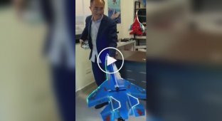 В Китае представили радиоуправляемый истребитель весом всего 100 грамм