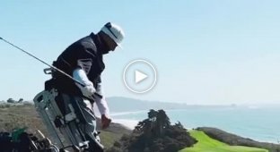 A man after a terrible accident began to play golf again