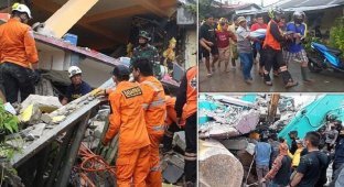 В Индонезии произошло мощное землетрясение (18 фото)