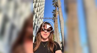 A girl from Los Angeles took a piece of the red carpet from the Oscars