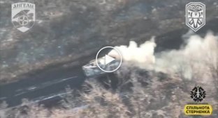 Russian BMP-3 after an encounter with a kamikaze FPV drone
