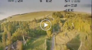 Ukrainian kamikaze drone hits a group of Russian soldiers in Kursk region