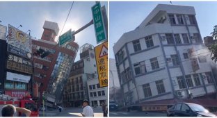 Несколько мощных землетрясений произошло у восточного побережья Тайваня (1 фото + 11 видео)