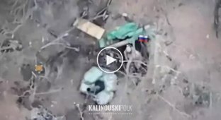 Drone operators of the Kalinovsky Regiment attack positions of the Russian army