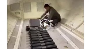 Как работает укладчик чемоданов в багажном отсеке самолета