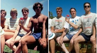 Каждые пять лет эти пятеро друзей повторяют снимок, сделанный в 1982-м (9 фото)