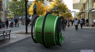 eRinGo: колесоподобный концепт двухместного автомобиля (11 фото)