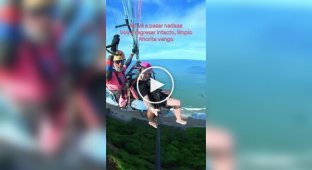 A tourist splashed an instructor with vomit