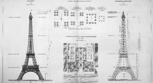 Архив. Строительство Эйфелевой башни (18 фото)