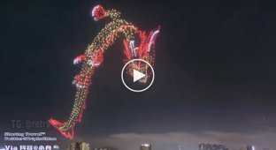 Impressive drone show in China