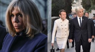 Жена Макрона - трансгендер? Первая леди Франции будет жаловаться на СМИ, которые заподозрили ее в смене пола (8 фото)
