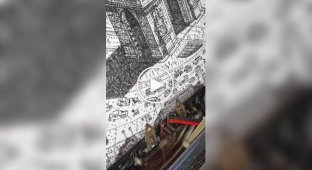 A painting drawn entirely on a typewriter