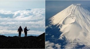 A Chinese man was rescued from Mount Fuji twice in one week (2 photos + 1 video)