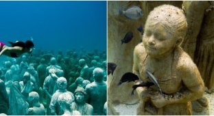 20+ фото підводних статуй, від яких віє загадковістю (23 фото)