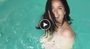 Nothing special, just Salma Hayek relaxing in the pool