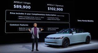 Sony та Honda готують до випуску електромобіль Afeela з ціною від $89 900 (12 фото)