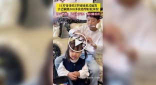 В Китае 11-летний мальчик создает уникальные прически для младшей сестры