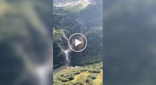 A landslide occurred in one of the regions of the French Alps