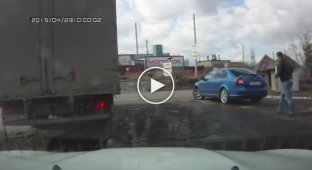 Мелкое ДТП с грузовиком в Магнитогорске
