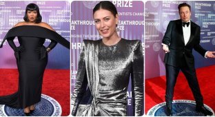 “Sharapova as an alien, Musk in old shoes”: what the stars wore to the Breakthrough Award (14 photos)