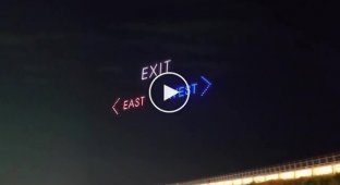In Japan, concert organizers use drones with displays that show the way to the exit