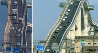 Самый необычный мост в Японии (3 фото)