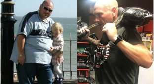 Мужчина сбросил 127 кг ради дочери, и превратился в другого человека (13 фото)