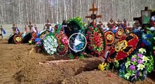 New cemetery of the Russian PMC Wagner in Novosibirsk