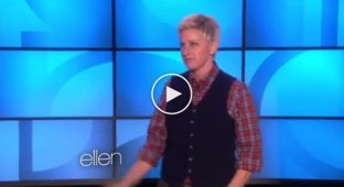 Парень выпивший воду за 1 секунду на шоу у Ellen (english)