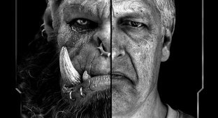 Актеры фильма «Warcraft» до и после цифровой обработки (8 фото)