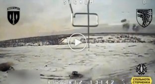 Ukrainian military using FPV drones repels a Russian attack near Bakhmut
